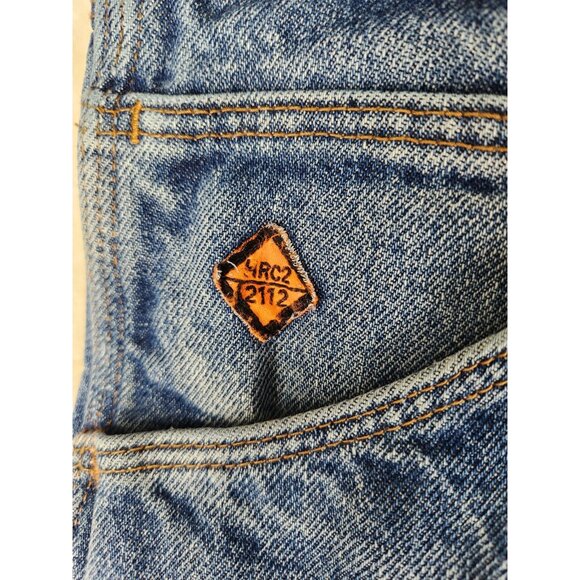 Wrangler FR Riggs Workwear Jeans Mens W38"x27" Blue HRC2 2112 - Picture 4 of 16